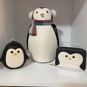 Kate Spade Surprise Morty Penguin with Wallet and Pouch
